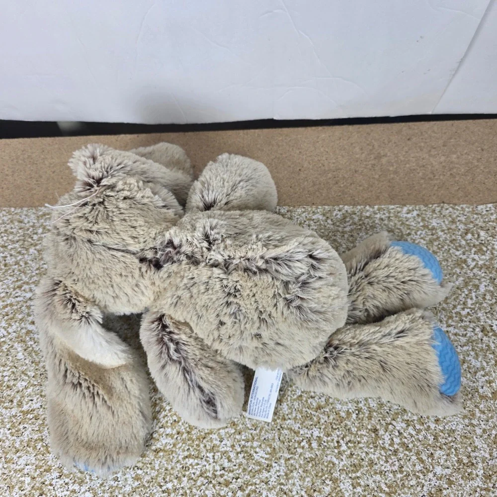 Hugfun‎ easter cuddle soft Tan Blue Chevron Floppy Ear Bunny Rabbit Plush 15in